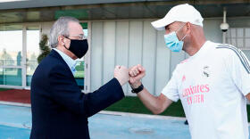 Florentino, pendiente de la Champions de Zidane