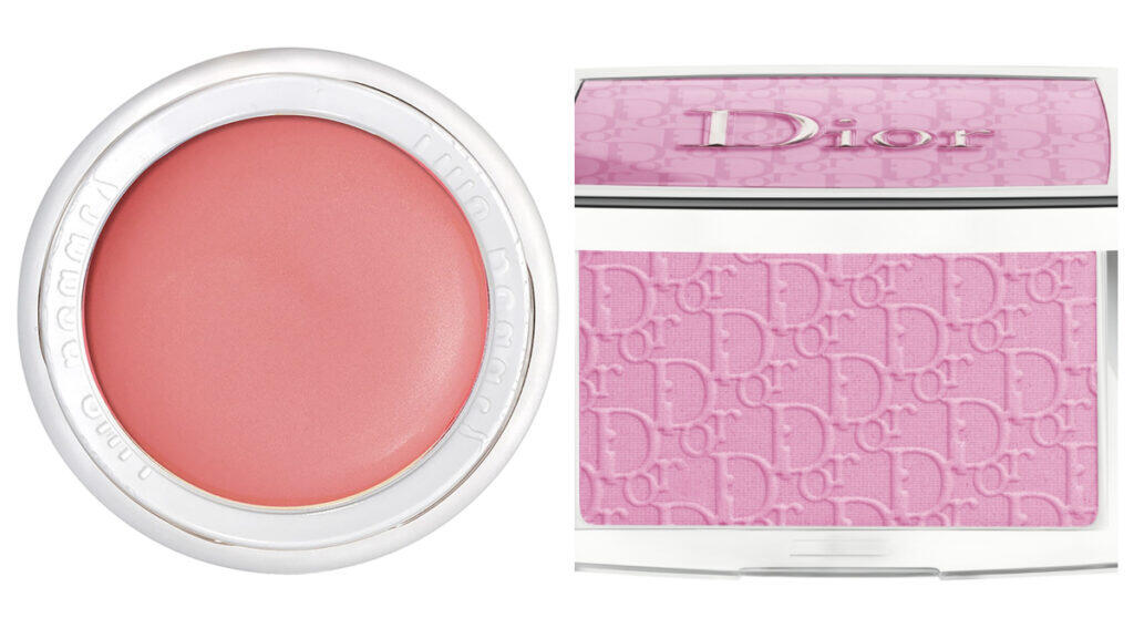 Lip2Cheek de RMS BEAUTY. y Dior Rosy Glow 