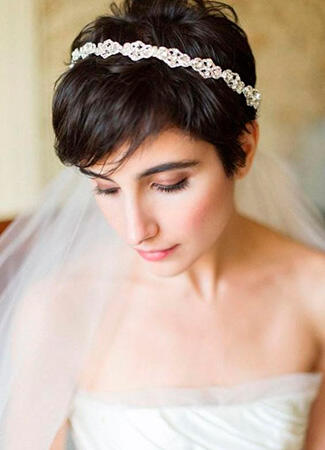 Peinados para novias con pelo corto - Bulevar Sur