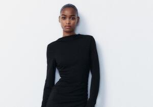 Zara tiene el vestido negro de manga larga que me compraría para ir de mantilla